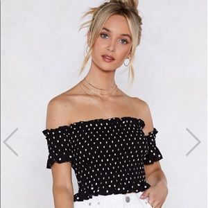 Nasty Gal dot tops